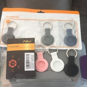 Ailun AirTag Holder Set - Pink, White, Black